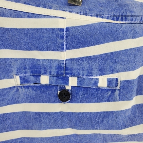 Vtg Polo Ralph Lauren Shorts Trunks Mens 38 Blue White Striped Unlined (38x5) - Picture 6 of 16